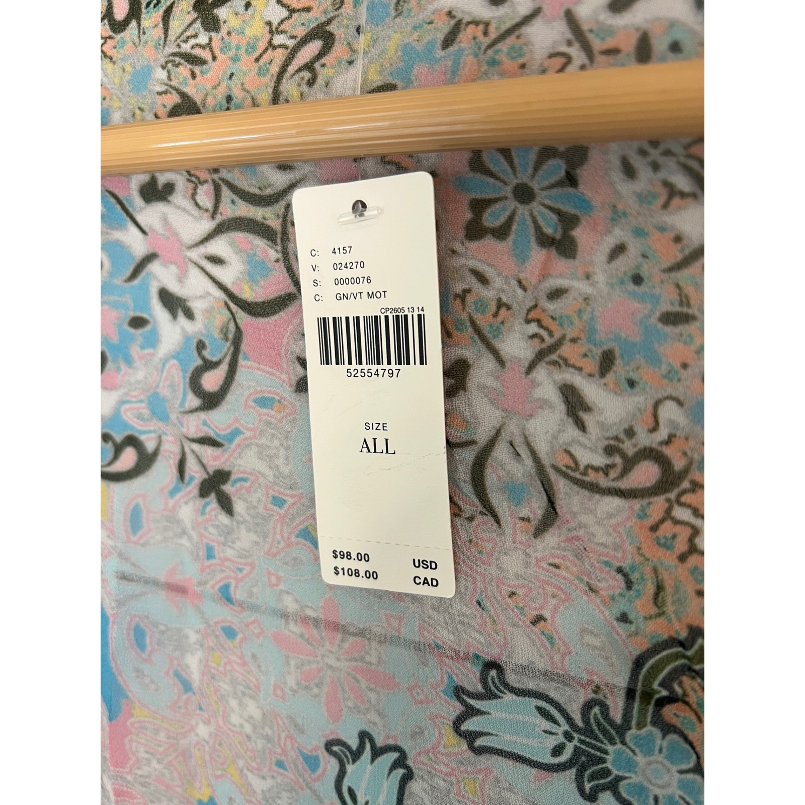Nwt Saachi Anthropologie Paisley Patchwork Kimono Wrap Bell Sleeve Os Boho — image 3 of 5